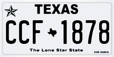 TX license plate CCF1878
