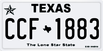 TX license plate CCF1883