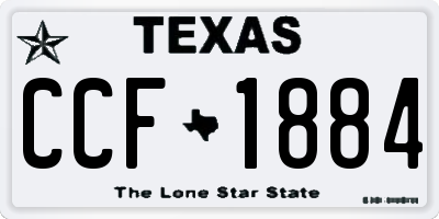 TX license plate CCF1884
