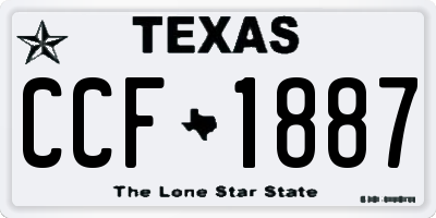 TX license plate CCF1887