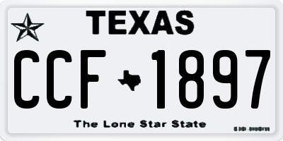 TX license plate CCF1897