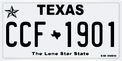 TX license plate CCF1901