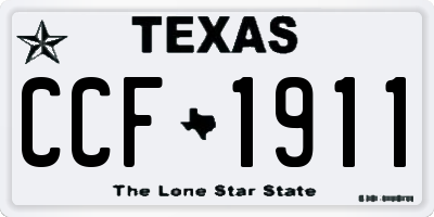 TX license plate CCF1911