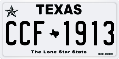 TX license plate CCF1913