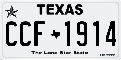 TX license plate CCF1914