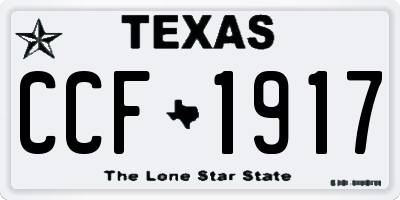 TX license plate CCF1917