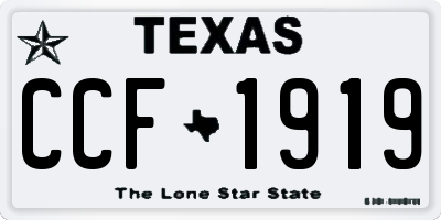 TX license plate CCF1919