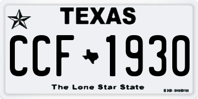 TX license plate CCF1930