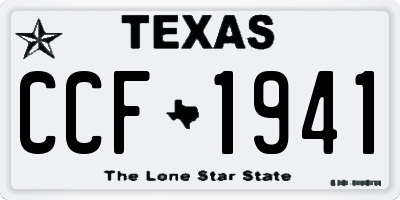 TX license plate CCF1941
