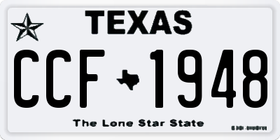 TX license plate CCF1948