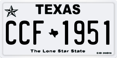 TX license plate CCF1951