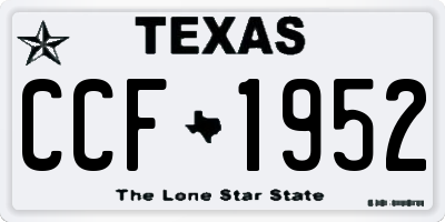 TX license plate CCF1952