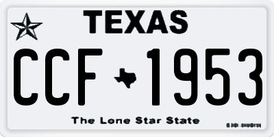 TX license plate CCF1953