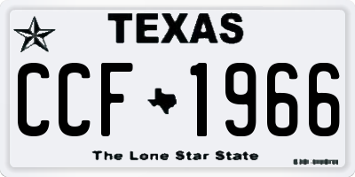 TX license plate CCF1966