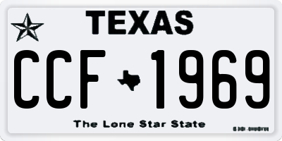 TX license plate CCF1969