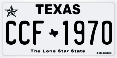 TX license plate CCF1970