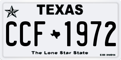 TX license plate CCF1972