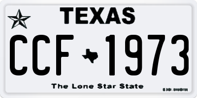 TX license plate CCF1973