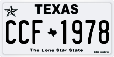 TX license plate CCF1978