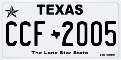 TX license plate CCF2005