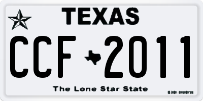 TX license plate CCF2011