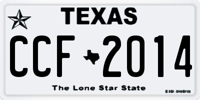 TX license plate CCF2014