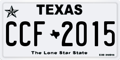 TX license plate CCF2015