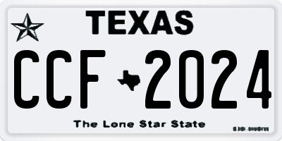 TX license plate CCF2024