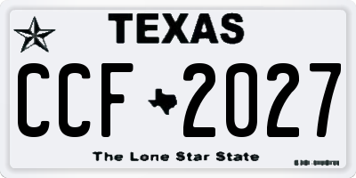 TX license plate CCF2027