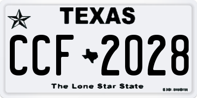 TX license plate CCF2028