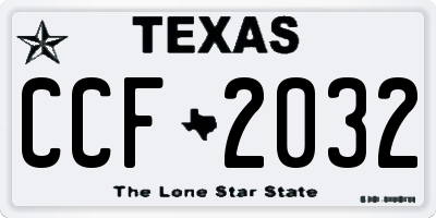 TX license plate CCF2032