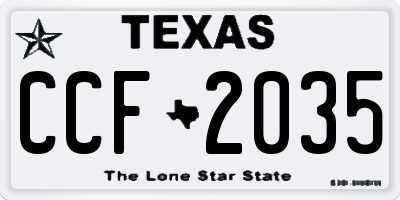TX license plate CCF2035