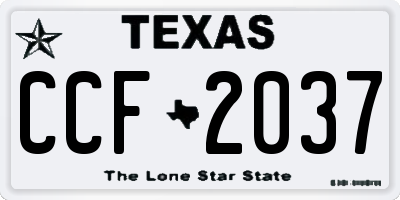 TX license plate CCF2037
