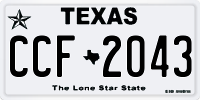 TX license plate CCF2043
