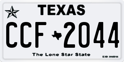 TX license plate CCF2044