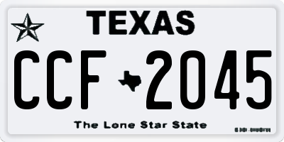 TX license plate CCF2045