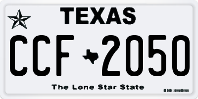 TX license plate CCF2050