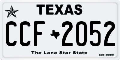 TX license plate CCF2052