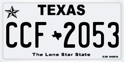 TX license plate CCF2053