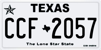 TX license plate CCF2057