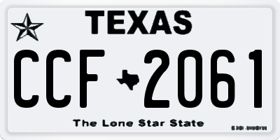 TX license plate CCF2061