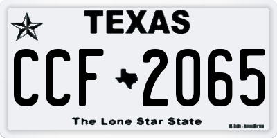 TX license plate CCF2065