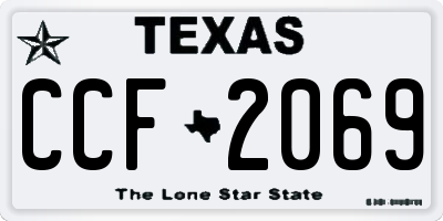 TX license plate CCF2069