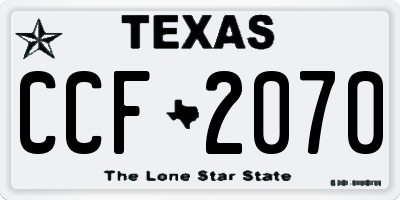 TX license plate CCF2070