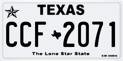 TX license plate CCF2071