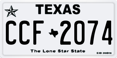 TX license plate CCF2074