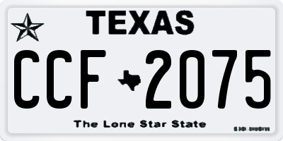 TX license plate CCF2075