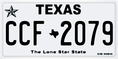 TX license plate CCF2079