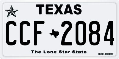 TX license plate CCF2084