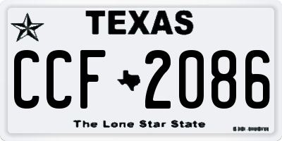 TX license plate CCF2086
